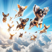 chihuahua's flying