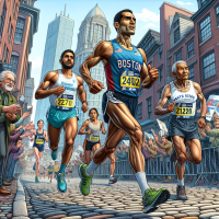 Boston marathon runners