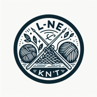 Make a knitting logo with ‘’L E N E K N I T’’ 