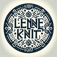 Make a round knitting logo with lene knit inside