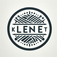 Make a minimalistic round knitting logo with lene knit inside