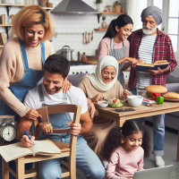 a hard-working, happy family