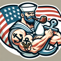 popeye with the american flag